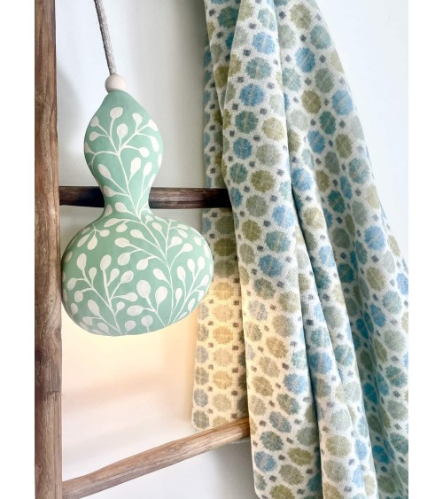Plaid MILAN Bleu - Couverture en laine mérinos Bronte by Moon un plaid cocooning couverture chaude douce plaide lit