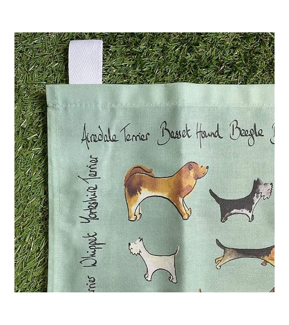 Tea Towel - Dogs - Green Illustration by Abi best kitchen hand towels fall funny cute