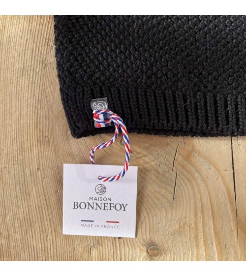 Joel - Mütze, Merino Wollmütze - Schwarz Maison Bonnefoy coole für Männer Frauen kaufen Kitatori Schweiz