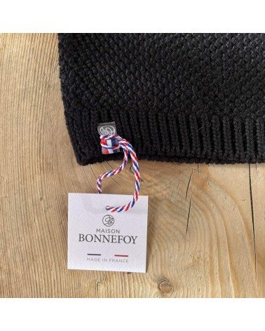 Joel - Mütze, Merino Wollmütze - Schwarz Maison Bonnefoy coole für Männer Frauen kaufen Kitatori Schweiz