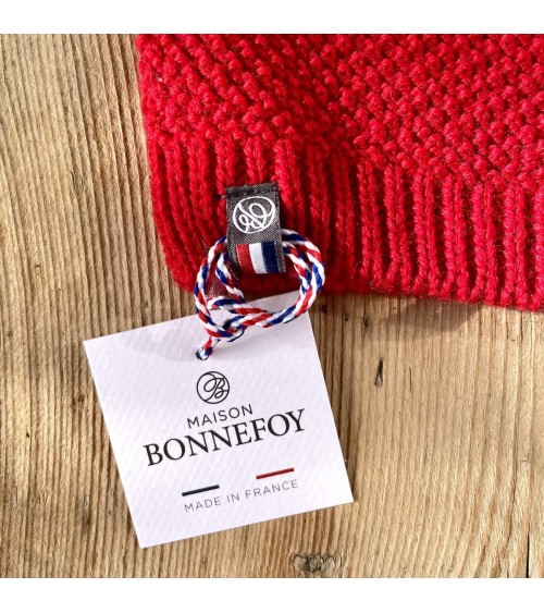 Joel - Bonnet en laine mérinos - Rouge Maison Bonnefoy cool femme homme Kitatori Suisse