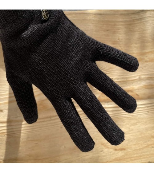 Alix - Merino wool Gloves - Black Maison Bonnefoy original gift idea switzerland