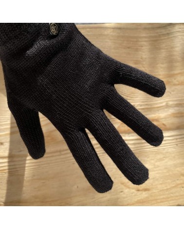 Alix - Merino wool Gloves - Black Maison Bonnefoy original gift idea switzerland