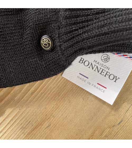 Alix - Gants en laine mérinos - Noir Maison Bonnefoy idée cadeau original suisse