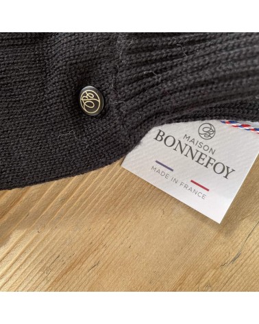 Alix - Guanti di lana merino - Nero Maison Bonnefoy idea regalo svizzera