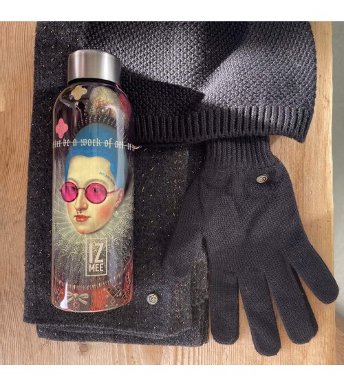 Alix - Merino wool Gloves - Black Maison Bonnefoy original gift idea switzerland