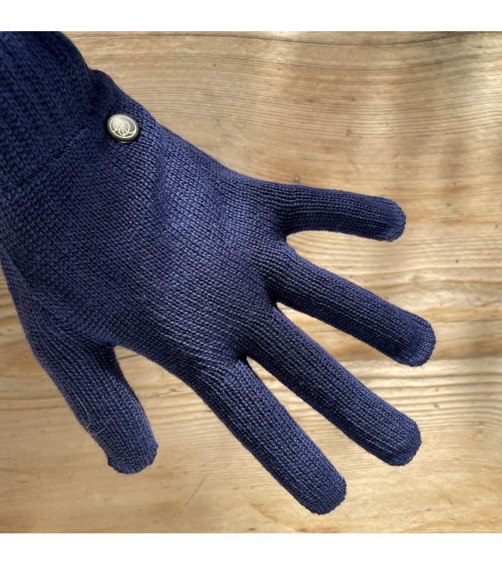 Alix - Merino wool Gloves - Blue Maison Bonnefoy original gift idea switzerland