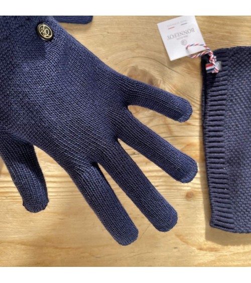 Alix - Merino Wolle Handschuhe - Blau Maison Bonnefoy geschenkidee schweiz kaufen