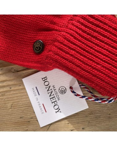 Alix - Merino wool Gloves - Red Maison Bonnefoy original gift idea switzerland