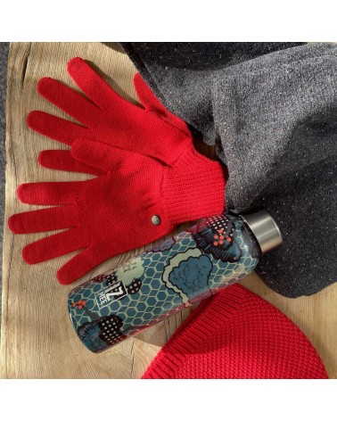 Alix - Guanti di lana merino - Rosso Maison Bonnefoy idea regalo svizzera