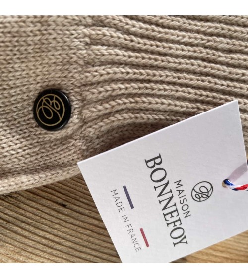 Alix - Gants en laine mérinos - Beige Maison Bonnefoy idée cadeau original suisse