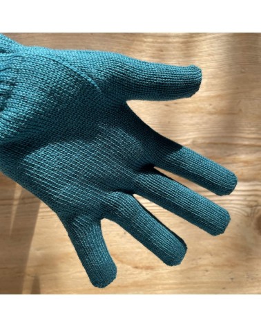 Alix - Merino wool Gloves - Green Maison Bonnefoy original gift idea switzerland