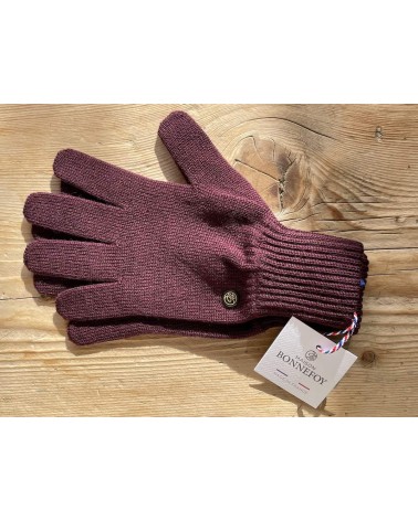 Alix - Guanti di lana merino - Viola Maison Bonnefoy idea regalo svizzera