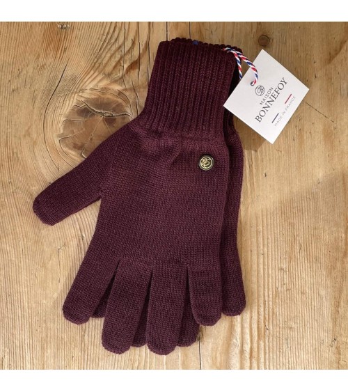 Alix - Guanti di lana merino - Viola Maison Bonnefoy idea regalo svizzera