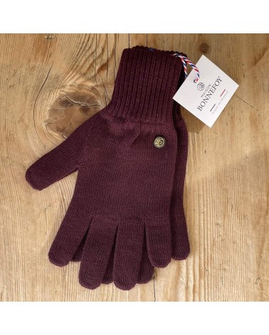 Alix - Merino wool Gloves - Purple Maison Bonnefoy original gift idea switzerland