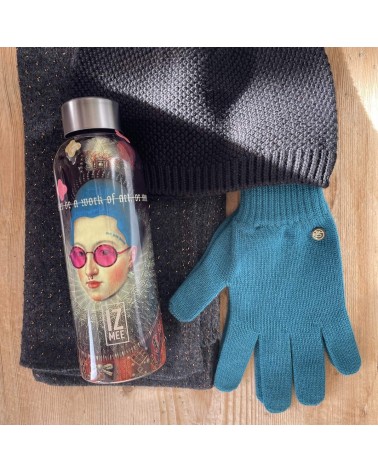Alix - Merino wool Gloves - Green Maison Bonnefoy original gift idea switzerland
