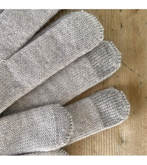 Merino wool Gloves Perinne - Chalk Maison Bonnefoy original gift idea switzerland