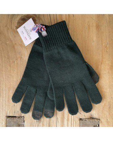 Merino wool Gloves Perinne - Forest green Maison Bonnefoy original gift idea switzerland