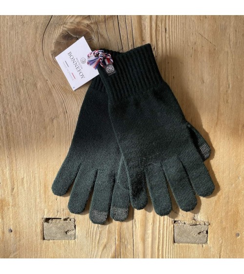 Merino wool Gloves Perinne - Forest green Maison Bonnefoy original gift idea switzerland