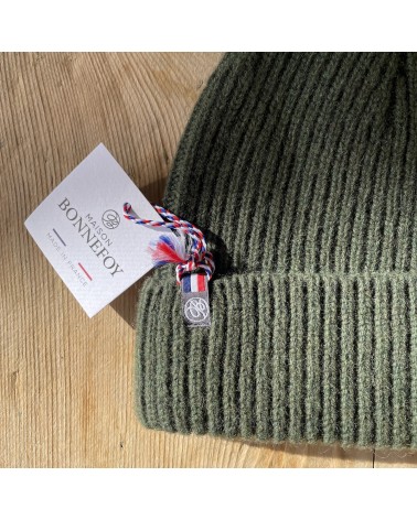 Bonnet en laine Patrice - Vert Fougère Maison Bonnefoy idée cadeau original suisse