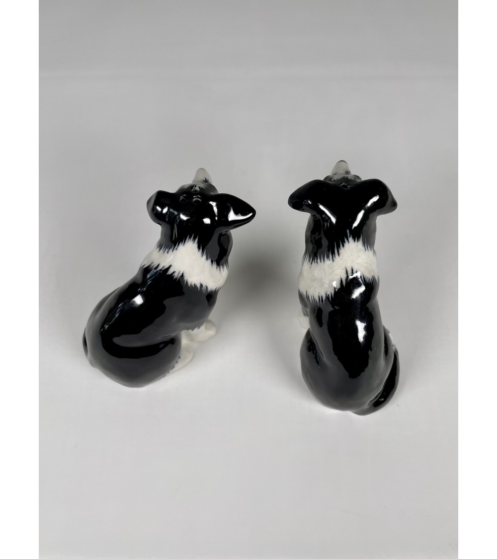 Border Collie - Salz und Pfefferstreuer Quail Ceramics  pfeffer steuer salzpfeffersteuer set lustige kaufen