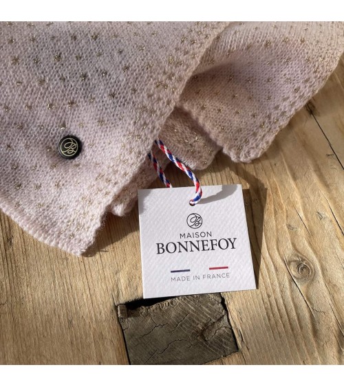 Manon rose - Écharpe en laine, cachemire et soie Maison Bonnefoy luxe pour femme homme Suisse Kitatori