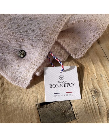 Manon rose - Écharpe en laine, cachemire et soie Maison Bonnefoy luxe pour femme homme Suisse Kitatori