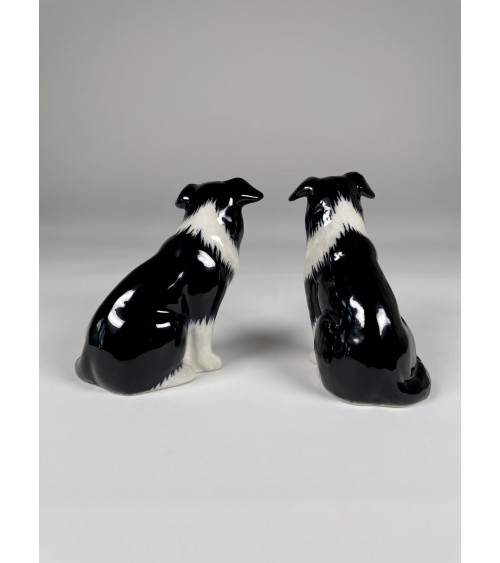 Border Collie - Salt and pepper shaker Quail Ceramics pots set shaker cute unique cool