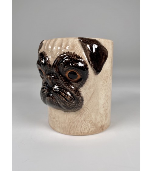 Beige Mops - Stiftehalter & Blumentopf - Hund Quail Ceramics schreibtisch büro kinder besteckbehälter make up pinselhalter