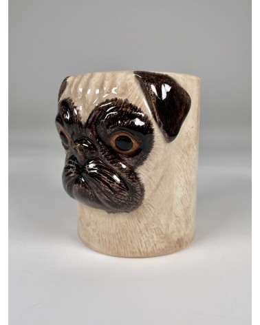Beige Mops - Stiftehalter & Blumentopf - Hund Quail Ceramics schreibtisch büro kinder besteckbehälter make up pinselhalter