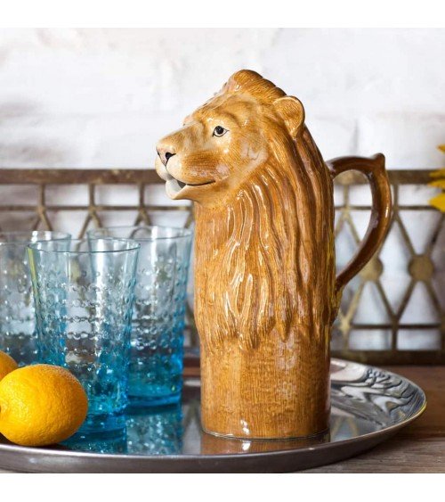 Water Jug - Lion Quail Ceramics carafe jug glass design