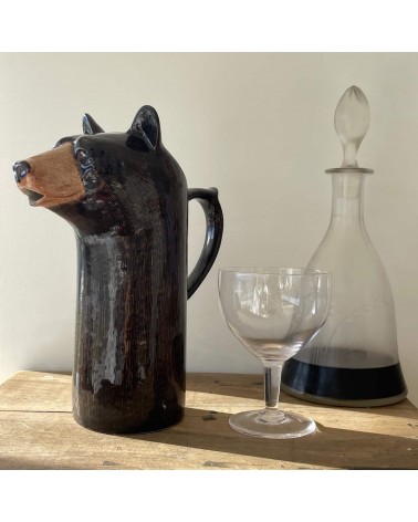 Water Jug - Black Bear Quail Ceramics carafe jug glass design