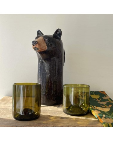 Water Jug - Black Bear Quail Ceramics carafe jug glass design