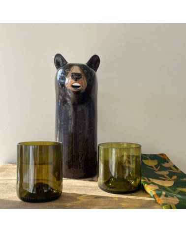 Water Jug - Black Bear Quail Ceramics carafe jug glass design