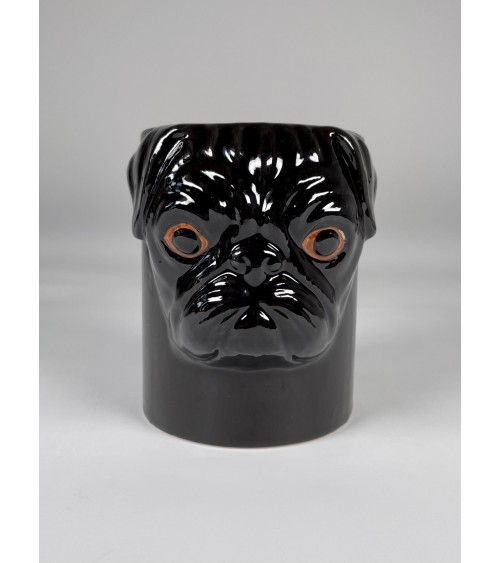 Pencil Pot - Black Pug Quail Ceramics Pots design switzerland original