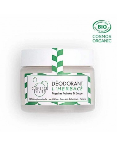L'herbacé - Déodorant naturel, déo bio en crème Clémence et Vivien cosmetique naturel de qualité vegan