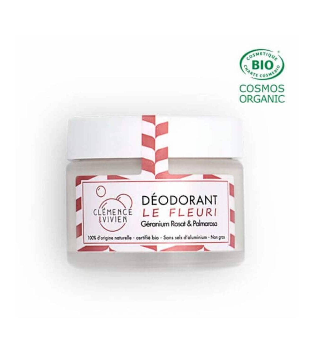 Le fleuri - Déodorant naturel, déo bio en crème Clémence et Vivien cosmetique naturel de qualité vegan