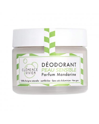 Sensitive skin - Tangerine - All natural deodorant Clémence et Vivien vegan cruelty free cosmetic compagnies