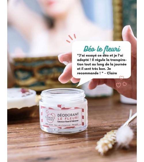 Le fleuri - Deodorante naturale in crema Clémence et Vivien cosmetici naturali cosmeci svizzeri