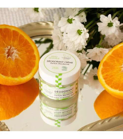 Peau sensible - Mandarine - Déodorant naturel, déo bio en crème Clémence et Vivien cosmetique naturel de qualité vegan