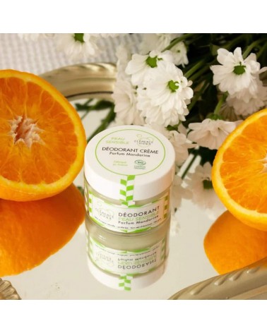 Peau sensible - Mandarine - Déodorant naturel, déo bio en crème Clémence et Vivien cosmetique naturel de qualité vegan