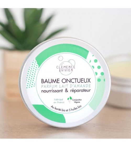 Baume oncteux - Parfum Lait d'amande Clémence et Vivien cosmetique naturel de qualité vegan