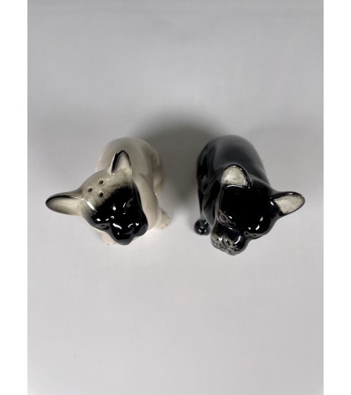 French Bulldog - Salt and pepper shaker Quail Ceramics pots set shaker cute unique cool