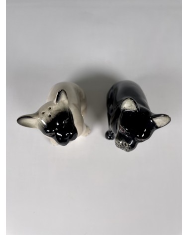 French Bulldog - Salt and pepper shaker Quail Ceramics pots set shaker cute unique cool