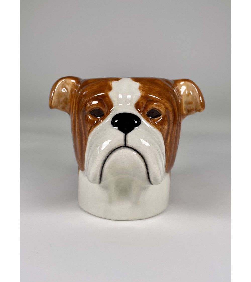 Englische Bulldogge - Stiftehalter & Blumentopf - Hund Quail Ceramics schreibtisch büro kinder besteckbehälter make up pinsel...