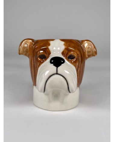 Englische Bulldogge - Stiftehalter & Blumentopf - Hund Quail Ceramics schreibtisch büro kinder besteckbehälter make up pinsel...