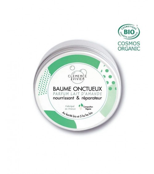 mini Baume oncteux - Parfum Lait d'amande Clémence et Vivien cosmetique naturel de qualité vegan
