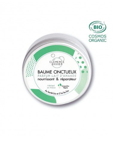 mini Baume oncteux - Parfum Lait d'amande Clémence et Vivien cosmetique naturel de qualité vegan