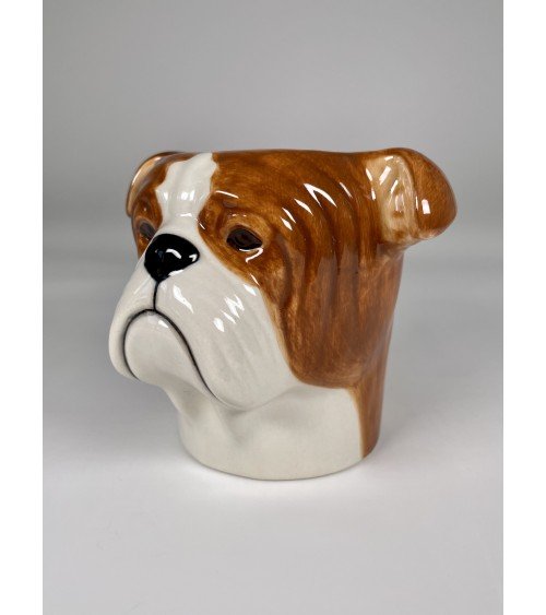 Englische Bulldogge - Stiftehalter & Blumentopf - Hund Quail Ceramics schreibtisch büro kinder besteckbehälter make up pinsel...