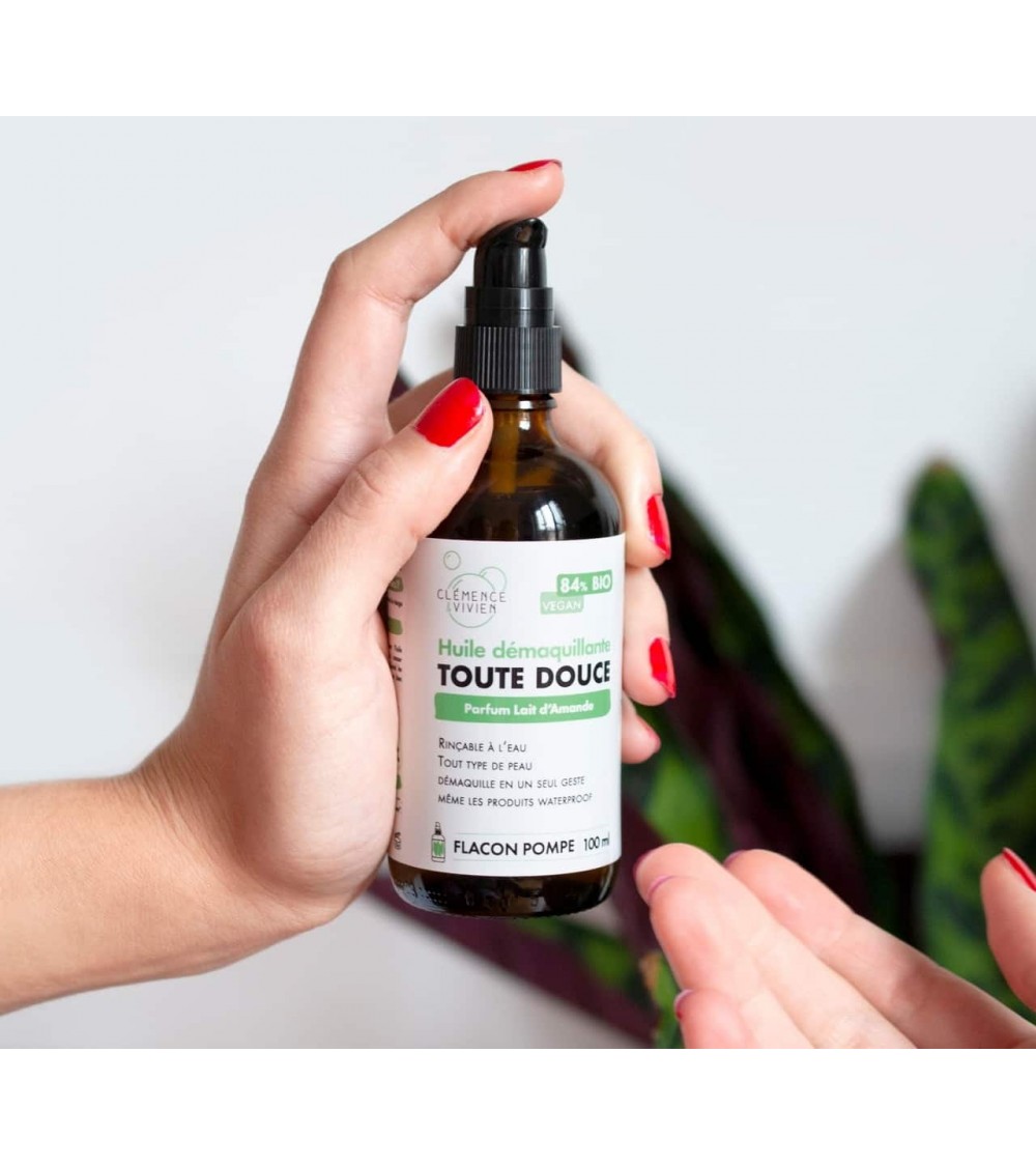 Cleansing oil - Almond milk fragrance Clémence et Vivien vegan cruelty free cosmetic compagnies